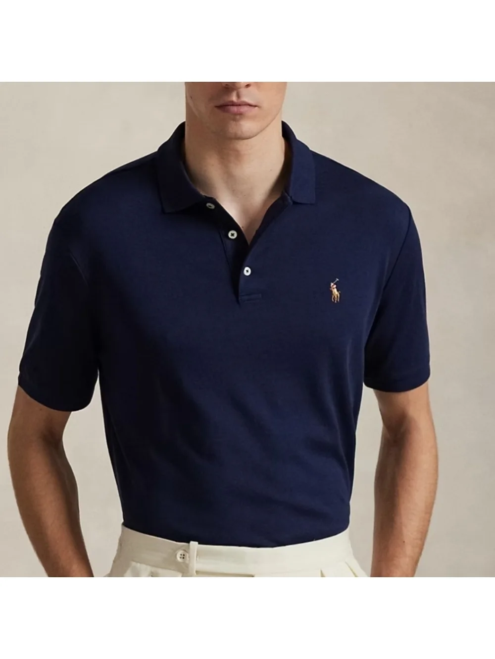 Polo Ralph Lauren Men’s Polo Shirt Large Navy Blue Red Pony Preppy School Golf